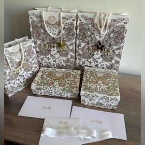 Dior boxes and shopping bags